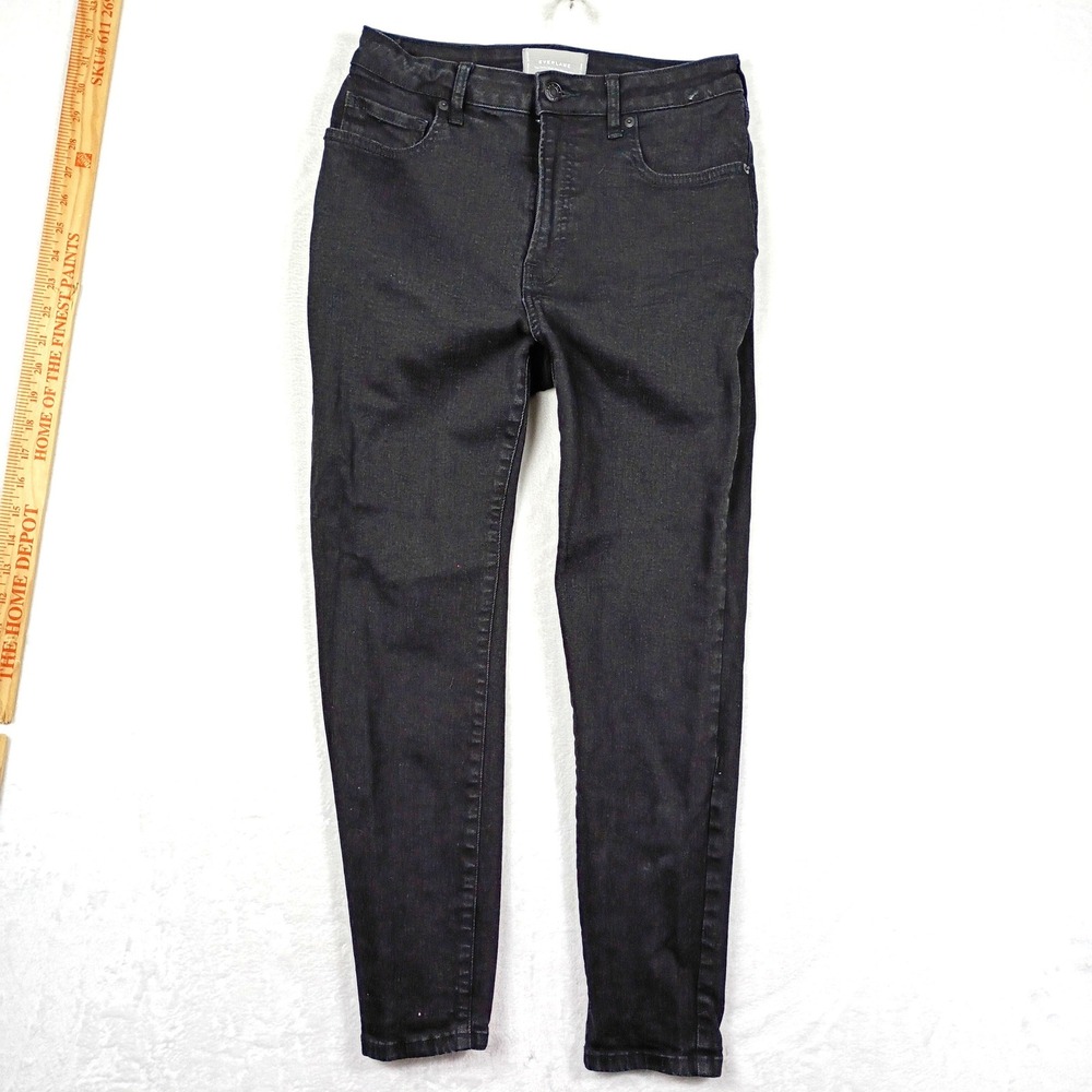 Everlane The Curvy High-Rise Skinny Jean Black Denim Crop Pants Size 30